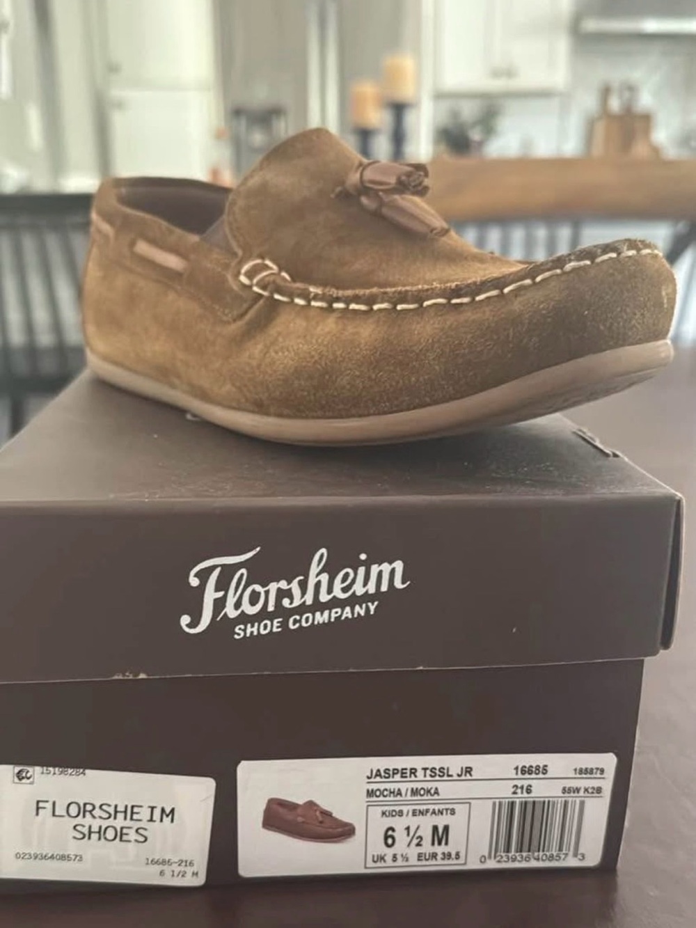 Florsheim Mocha Suede Tassel Loafers - Brown